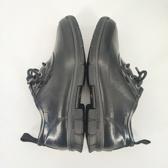 Bogs Women's Amanda Lace Up Short Black Rubber Waterproof Boots Size 7 - Picture 6 of 8